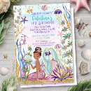 Search for purple and gold birthday invitations Under the sea