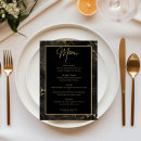 Search for black tie menus Black and gold