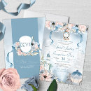 Search for princess sweet 16 invitations blue
