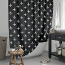 Search for airplane shower curtains Black and white