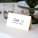 Search for name place cards Black and white