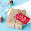 Search for north pole gift tags Red and white
