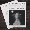 Search for bridal magazine invitations Black and white