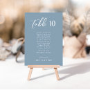 Search for elegant script font table cards Dusty blue