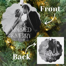 Search for paper photo ornaments Married and merry