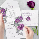 Search for purple and gray wedding invitations Elegant