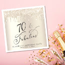 Search for 70th birthday napkins glitter
