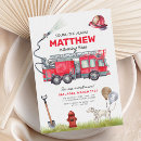 Search for fire truck birthday invitations Sound the alarm