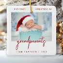 Search for grandma and grandpa ornaments First grandchild