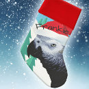 Search for bird christmas stockings African grey