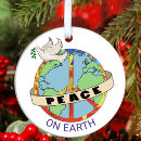 Search for peace on earth ornaments Globe