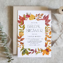 Search for autumn bridal brunch invitations Watercolor