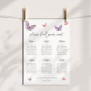 Search for butterfly chart posters Bridal shower