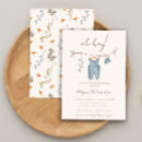 Search for baby clothes invitations Bohemian