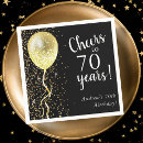 Search for 70th birthday napkins Gold glitter