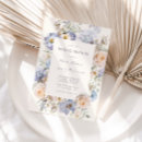 Search for floral invitations dusty blue