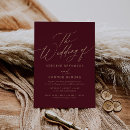 Search for maroon wedding invitations Calligraphy