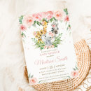 Search for pink safari baby shower invitations Watercolor
