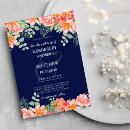 Search for navy and coral wedding invitations Modern