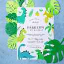 Search for green birthday invitations dinosaur