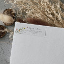 Search for fancy return address labels Classic fancy script typography