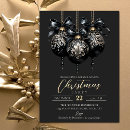 Search for gold black christmas invitations Luxury