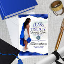 Search for silver and blue graduation invitations Glitter