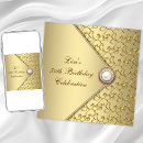 Search for pearl birthday invitations Gold