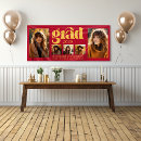 Search for red and gold banners Photo collage