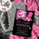 Search for pink black and silver glitter invitations For her