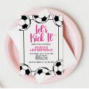 Search for soccer invitations Pink