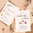 Search for itinerary bachelorette party invitations Watercolor