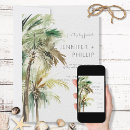 Search for palm tree wedding invitations summer