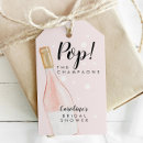 Search for pink favor tags champagne