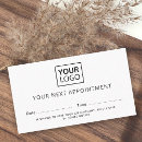 Search for spa appointment cards plain white generic