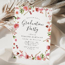 Search for floral graduation invitations pink flowers