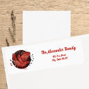 Search for cardinal bird return address labels Red and white