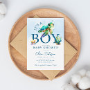 Search for sea turtle baby shower invitations blue