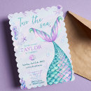 Search for mermaid 2nd birthday invitations Ocean