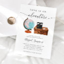Search for travel bridal shower invitations globe