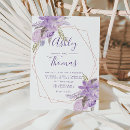 Search for purple rose wedding invitations Greenery