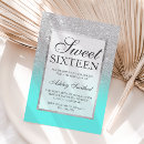 Search for silver glitter invitations Princess