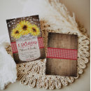 Search for sunflower engagement party invitations Wood