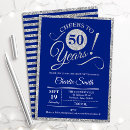 Search for royal blue silver birthday invitations Elegant
