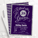 Search for purple retirement party invitations Typography