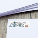 Search for animal return address labels watercolor
