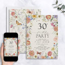 Search for boho 30th birthday invitations Thirty