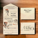 Search for comic wedding invitations Bride and groom