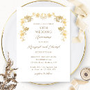 Search for gilded wedding invitations White and gold