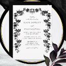 Search for victorian gothic wedding invitations Black and white